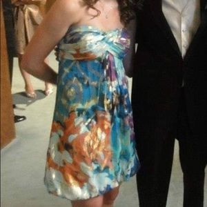 XSCAPE Size 8 Multicolored Strapless Formal Dress